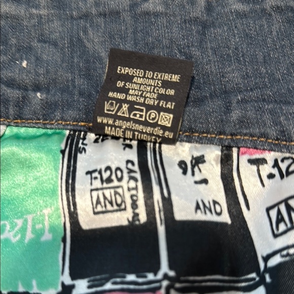 Dark Blue Denim Mini Skirt - Picture 7 of 10